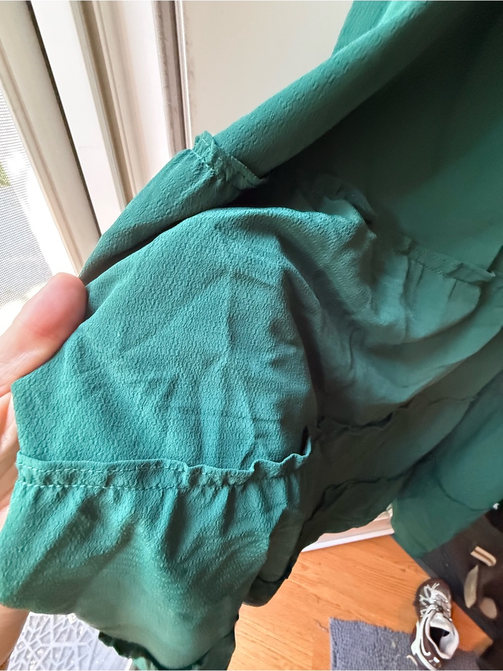HILL HOUSE ELLIS CREPE DRESS - FOREST GREEN - Picture 3 of 3